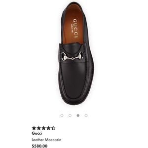 Gucci leather moccasin. Worn once. Authentic.